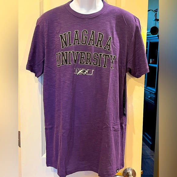 47 Other - Niagara University short sleeve purple T-shirt.  NWT  Size L football